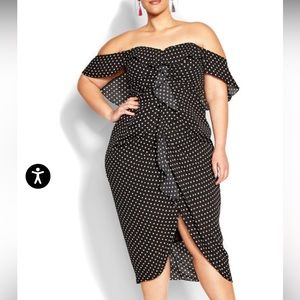 City Chic Women's Apparel Women's Plus Size Dress Gina Spot